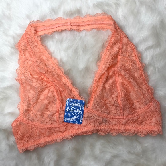Free People Galloon Lace Halter Bralette Small NEW - Picture 2 of 7